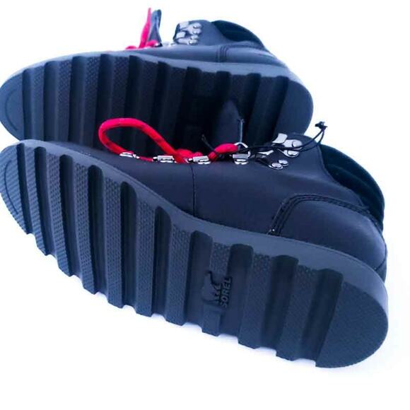 New SOREL ANKLE BOOTS YOUTH MADSON HIKER WATERPROOF BLACK BOYS Size 1 Leather - Picture 6 of 6